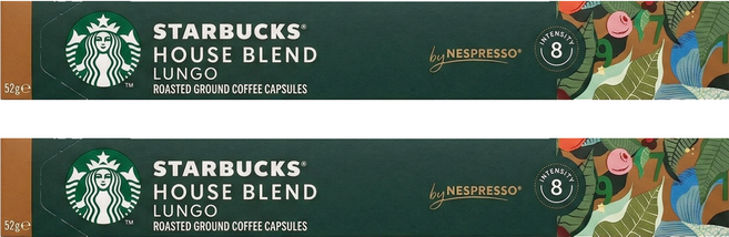 STARBUCKS 星巴克 House Blend 膠囊咖啡 Nespresso咖啡機適用, 5.2g, 10入, 2盒