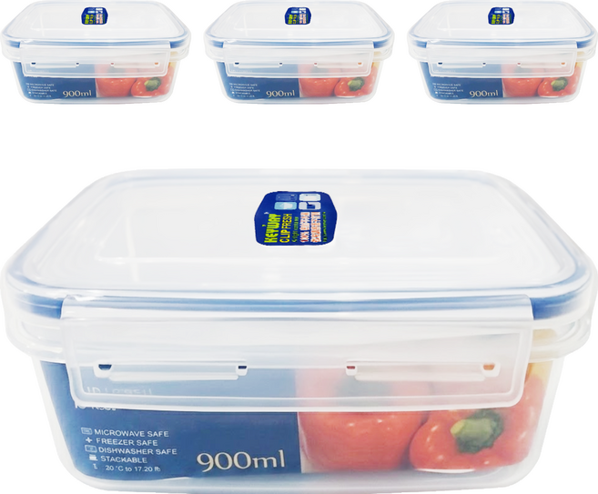 KEYWAY 聯府 天廚長型保鮮盒, 1個, 4個
