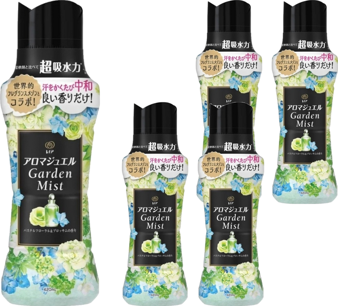 Lenor 蘭諾 衣物芳香豆 淡雅花香, 5瓶, 420ml