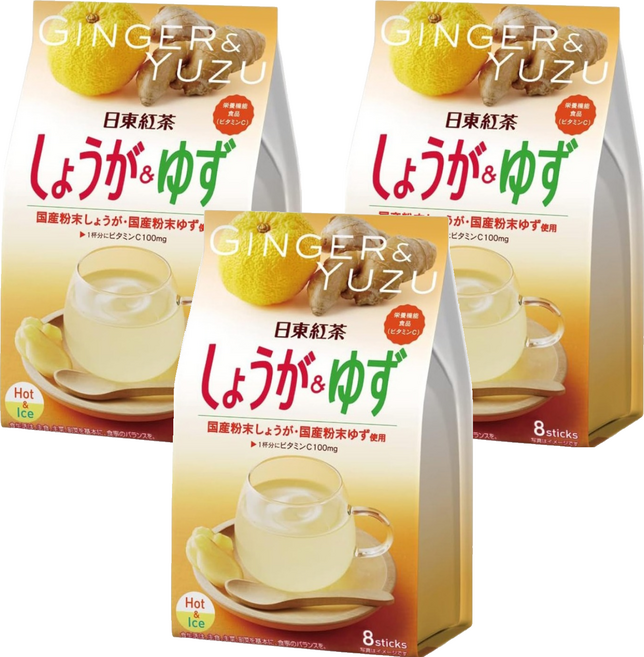 日東紅茶 香橙薑茶風味粉, 9.8g, 8個裝, 3套