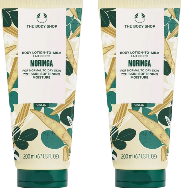 THE BODY SHOP 美體小舖 台灣公司貨 辣木籽更新身體潤膚乳, 2個, 200ml