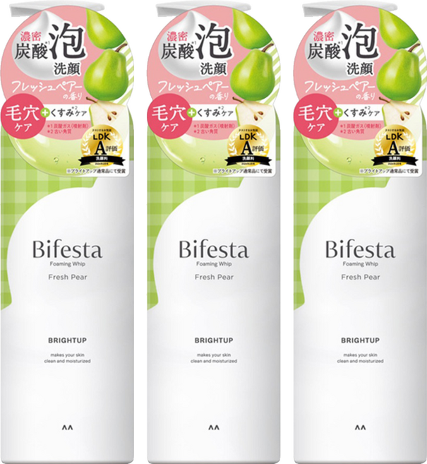 Bifesta 碧菲絲特 抗暗沉碳酸泡洗顏 洋梨香, 200g, 3個