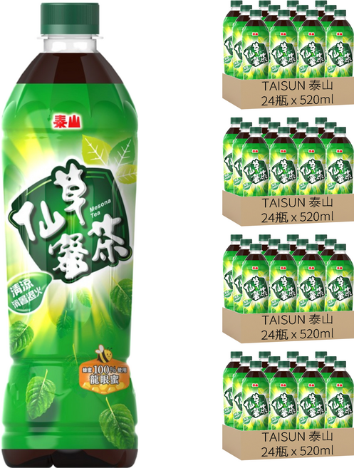 TAISUN 泰山 仙草蜜茶, 520ml, 96瓶