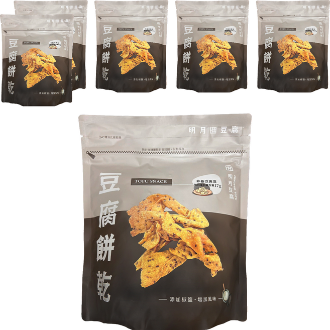 明月豆腐 豆腐餅乾 椒鹽口味, 6包, 150g