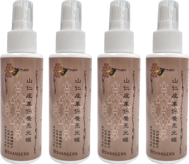 山仁 皮革保養亮光蠟, 100ml, 4瓶