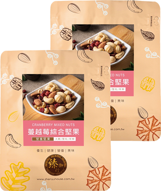 臻御行 蔓越莓綜合堅果, 200g, 2個