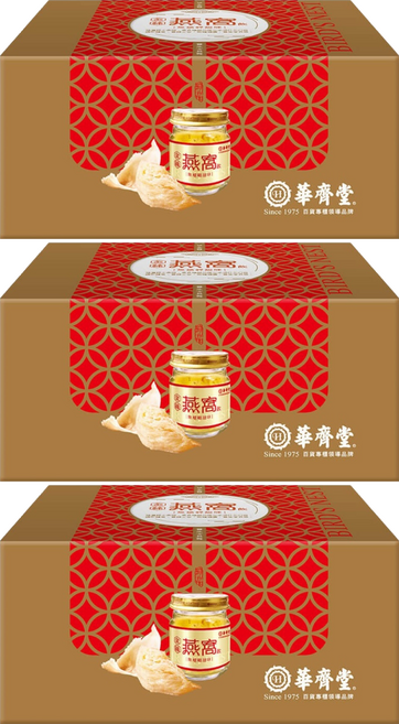 華齊堂 金絲燕窩飲 無糖輕甜味 6罐, 450ml, 3盒