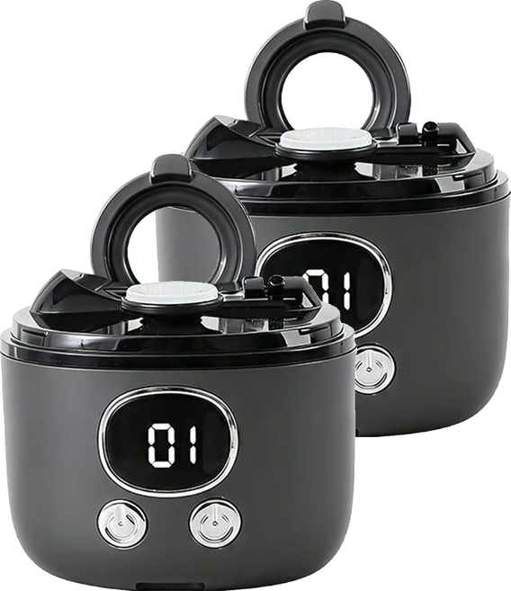Kyhome 雙頭電動照明指甲剪/美甲打磨機/磨甲器 自帶放大鏡, 2個, 深灰色
