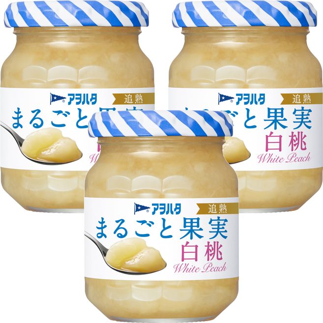 Aohata 白桃果醬 無蔗糖, 125g, 3個