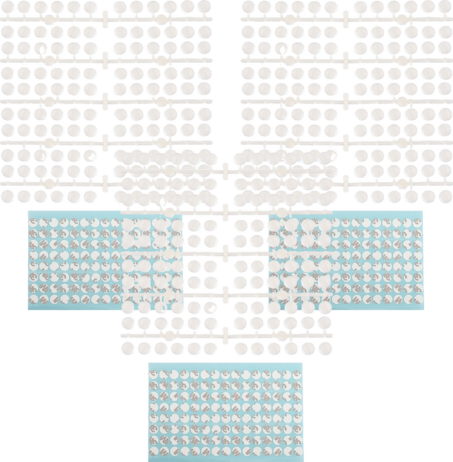 Make Great 圓形凸面美甲色卡, 透明色, 3個