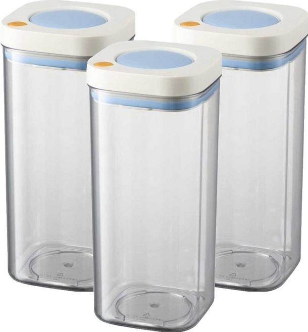 PINMOO 品沐 時空倉密封罐, 3 個容器 + 3 個蓋子, 3個