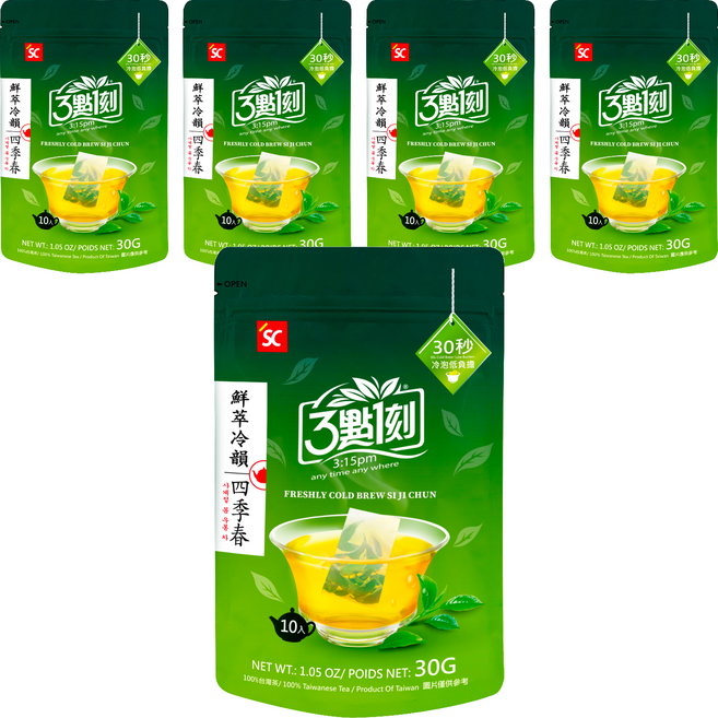 3點1刻 鮮萃冷韻四季春, 3g, 5個, 10個裝