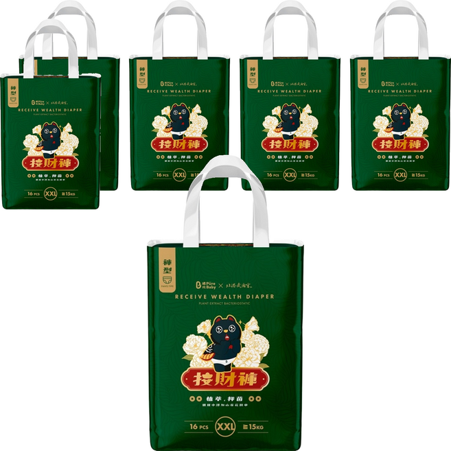 波比 PureBaby 植萃抑菌接財褲 褲型 15kg, 2XL, 96片