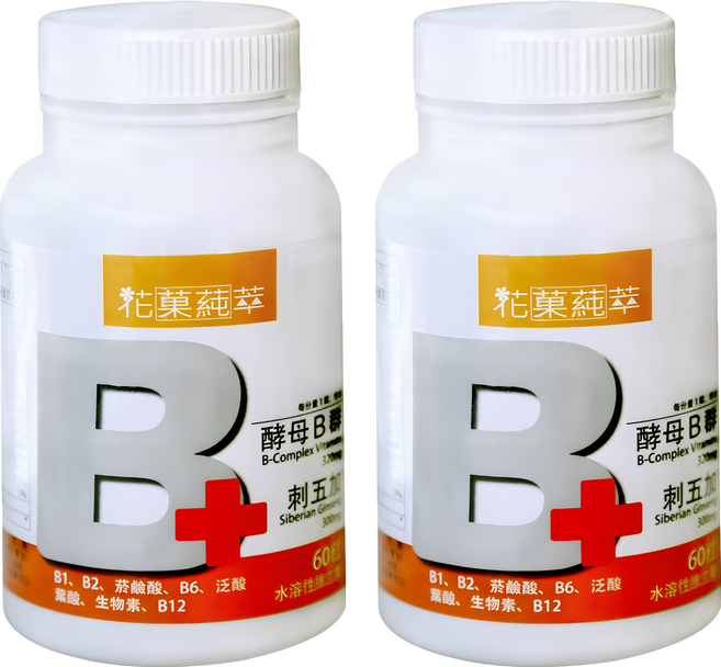 花菓莼萃 水溶性B群 + 刺五加 錠劑, 2個, 60顆