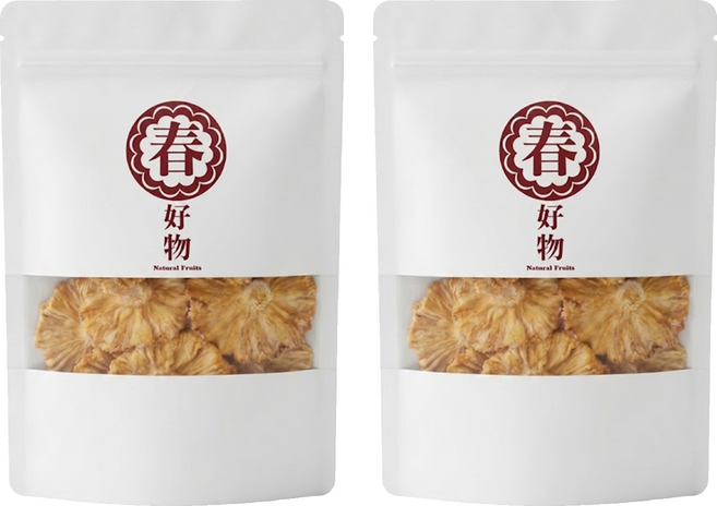 春哥好物 無糖金鑽鳳梨花乾, 120g, 2包