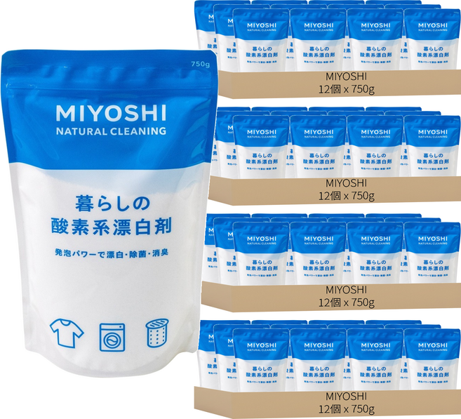 MIYOSHI 氧系多功能漂白粉, 750g, 48個