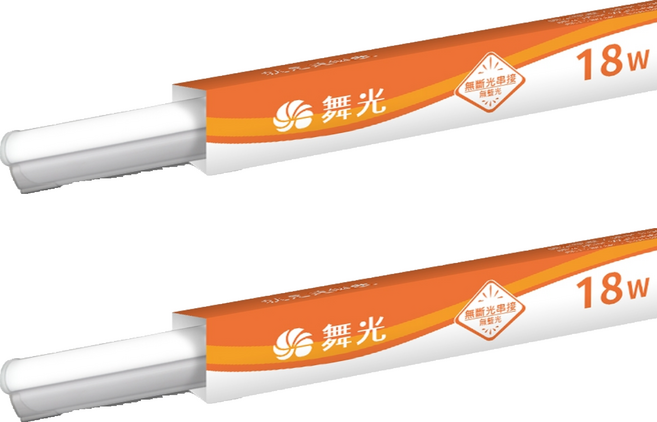 DANCELIGHT 舞光 T5 一體式支架燈 18W 3000K LED-T5BA4-WR9 4尺, 黃光, 2個