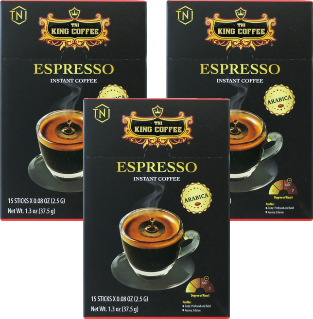 TNI KING COFFEE 濃縮即溶咖啡, 2.5g, 15入, 3盒