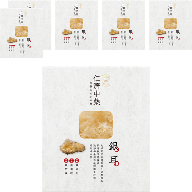 仁濟中藥 銀耳, 100g, 6包