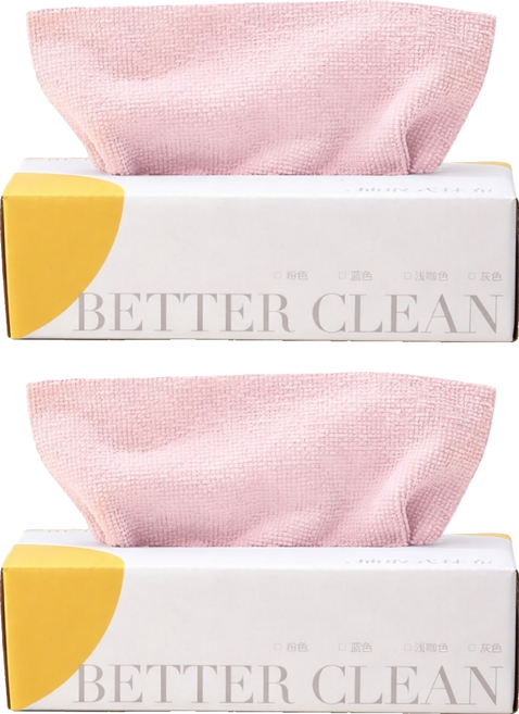 BETTER CLEAN 一次性抽取式吸水清潔布 28 x 22cm 粉色, 2套, 15個裝