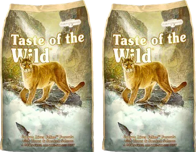 Taste of the Wild 海陸饗宴 峽谷河燻鮭配方 全齡貓 零穀類, 鱒魚, 2.27kg, 2袋