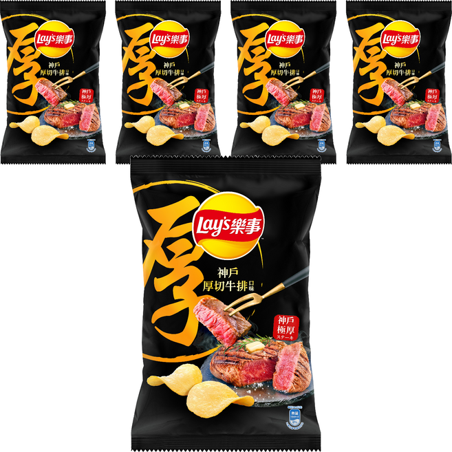 Lay's 樂事 神戶厚切牛排口味洋芋片, 85g, 5包