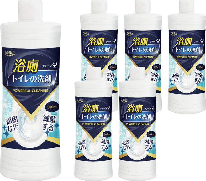 洗樂 浴廁強力清潔劑, 6個, 500ml