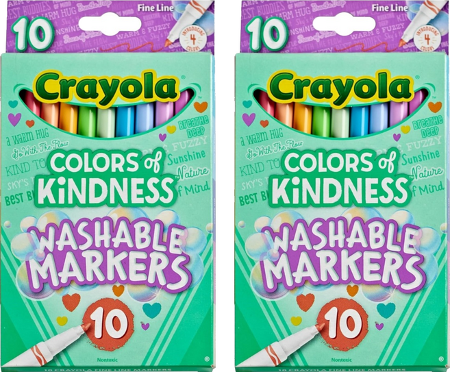 Crayola 繪兒樂 善良色彩特別版細頭馬克筆, 10色, 2組