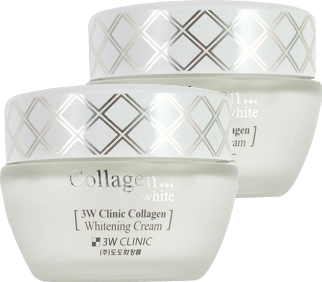 3W CLINIC 膠原嫩白精華霜, 60ml, 2罐