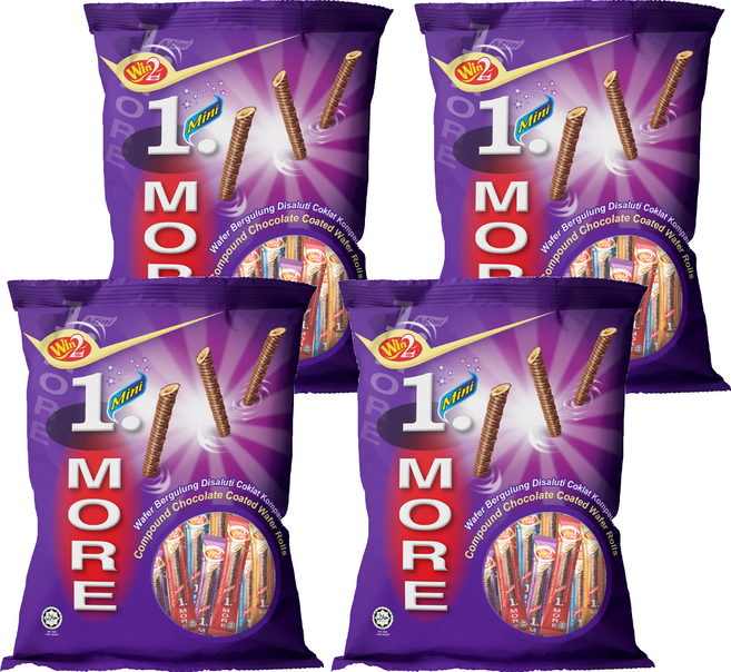 Win2 迷你威化捲家庭號 可可風味, 300g, 4個