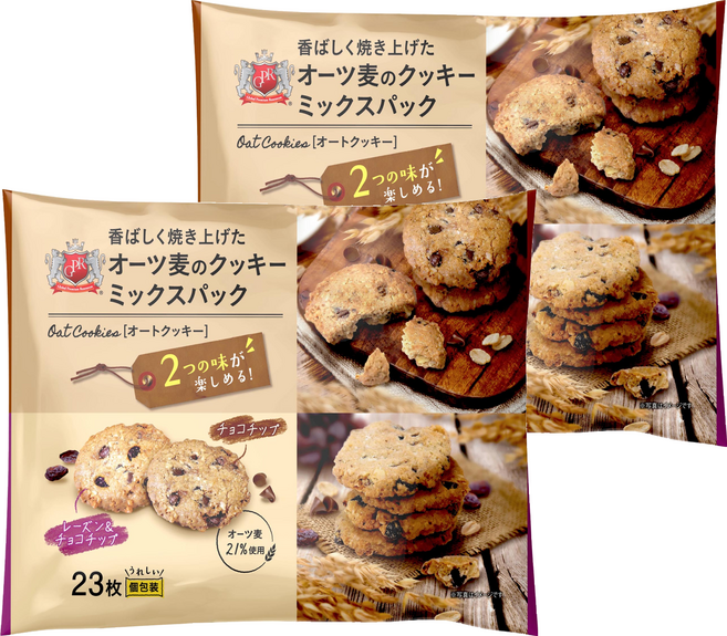 Global Premium Resources 葡萄乾&巧克力風味燕麥餅, 184g, 2套