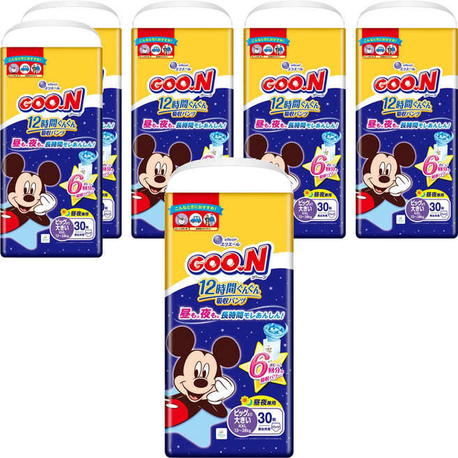 GOO.N 大王 12小時超吸收褲型尿布 13~28kg, XXL, 180片