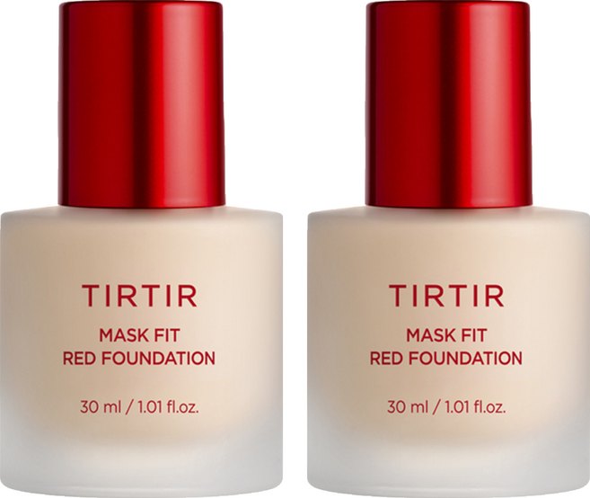 TIRTIR 持久定妝光彩粉底液 SPF40/PA++ 30ml, 24N 拿鐵米膚, 2個