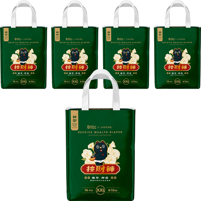 pureBaby 波比 植萃抑菌接財褲 褲型 15kg, 2XL, 80片