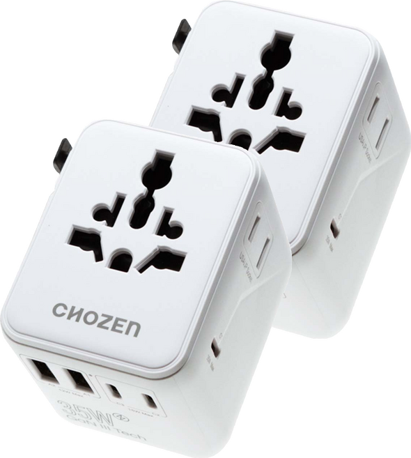 CHOZEn PD35W氮化鎵萬國插座 天際白 附收納袋 TA35W, 2個