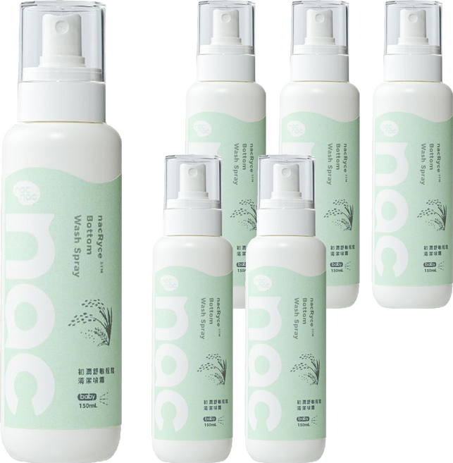 nac nac 初潤舒敏屁屁清潔噴霧, 6個, 150ml