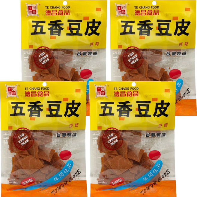 德昌 五香豆皮, 85g, 4包