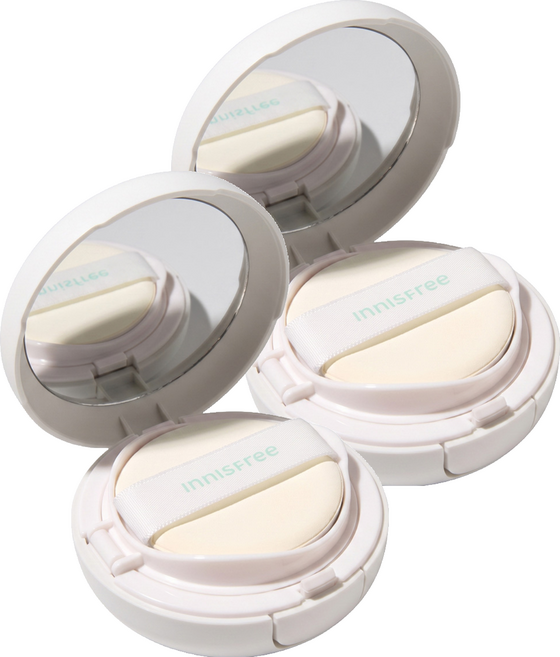 INNISFREE 無油無慮牛奶光防曬氣墊 SPF50+PA++++ 台灣公司貨, 14g, 2件