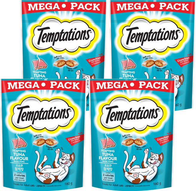 Temptations 喵愛餡 貓點心, 香誘鮮鮪口味, 160g, 4包