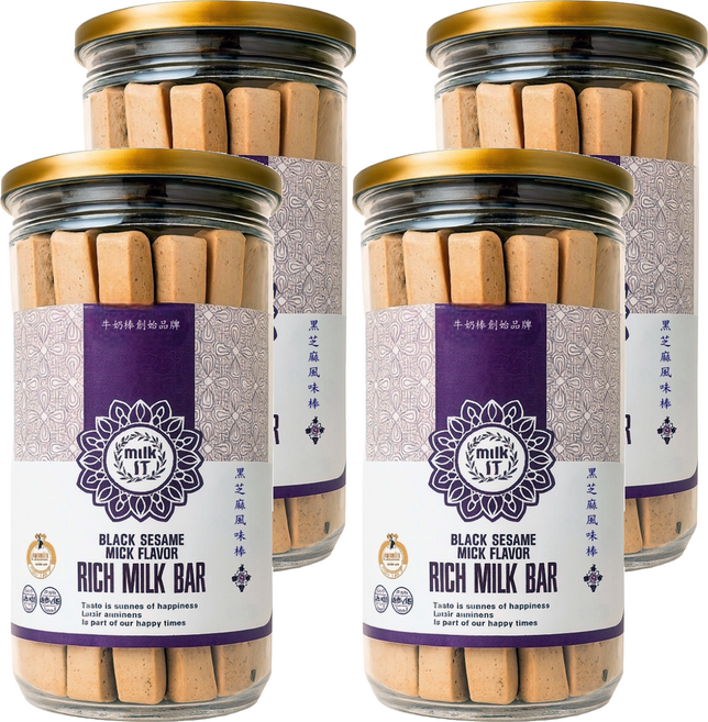 純新 Milk17 黑芝麻風味牛奶棒, 300g, 4個