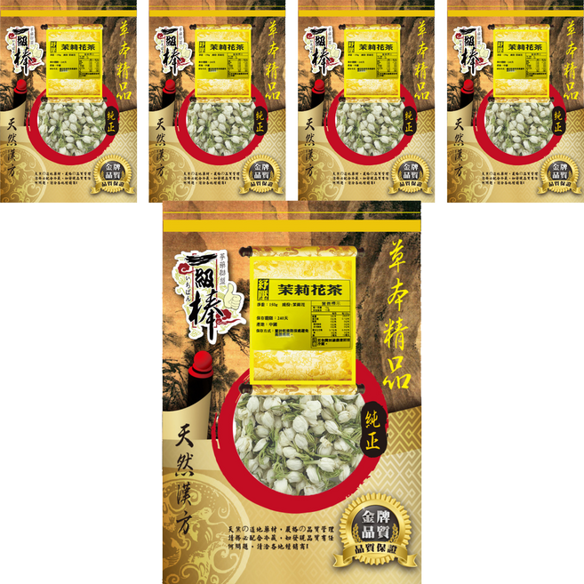蔘大王 紓壓茉莉花茶, 150g, 5個, 1個裝