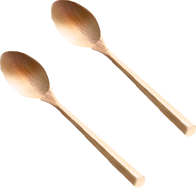 Homely Zakka 木趣食光自然木質餐具 湯匙 6 x 3.5 x 19cm, Wooden Brown, 2支