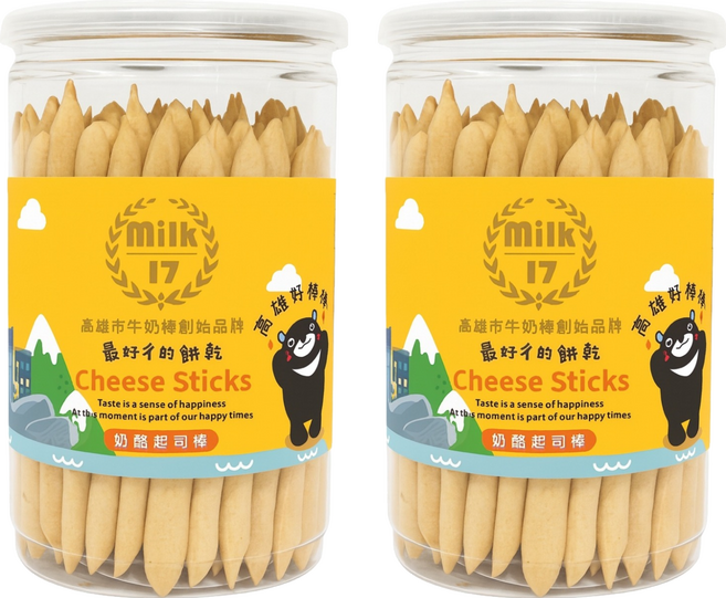 純新 Milk17 卡滋棒奶酪起司棒, 140g, 2個