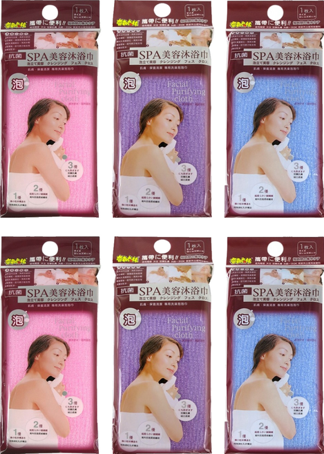 奈森克林 MIT美容沐浴巾, 顏色隨機, 3個裝, 2組