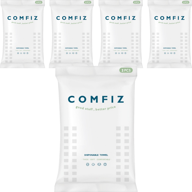 COMFIZ 康菲 旅行用拋棄式毛巾2件組, 白色, 5套