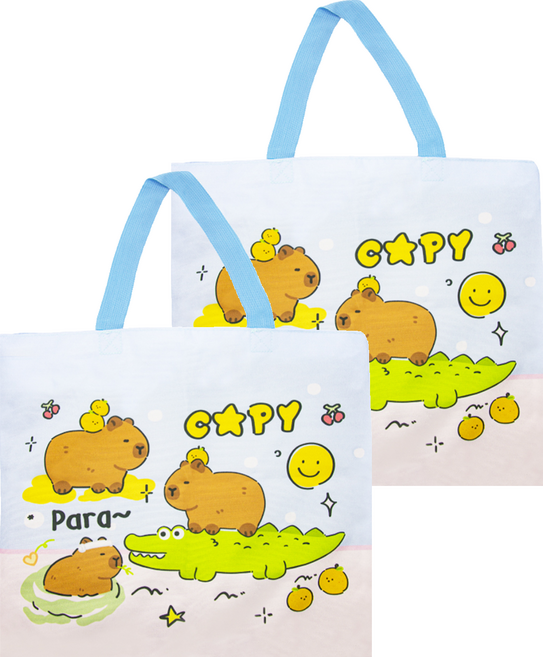 OhBabyLying 讓寶寶躺躺 棉被收納袋, 卡皮巴拉, 2個