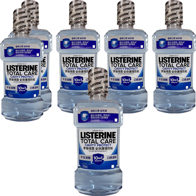 LISTERINE 李施德霖 全效護理防蛀漱口水, 750ml, 6瓶