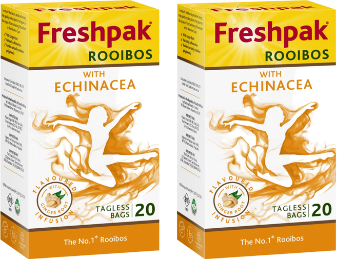 Freshpak 紫錐花風味 南非國寶茶 博士茶, 2套, 20個裝, 200ml