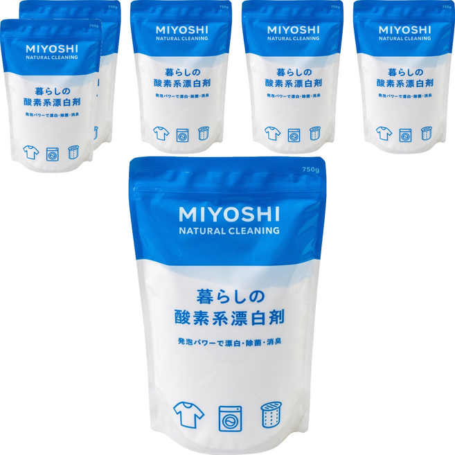 MIYOSHI 氧系多功能漂白粉, 750g, 6個