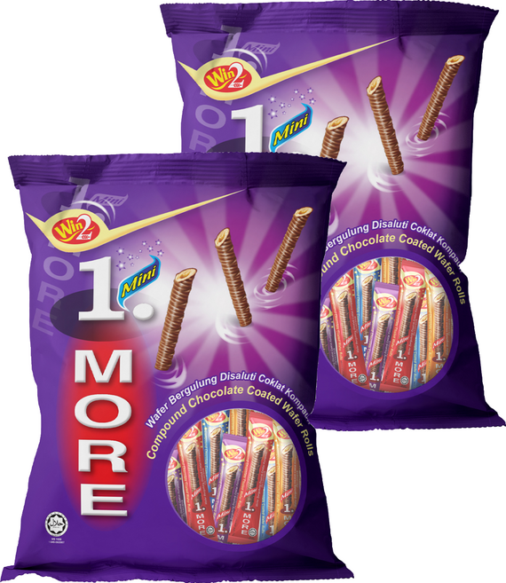 Win2 迷你威化捲家庭號 可可風味, 300g, 2個